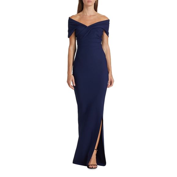 Chiara Boni La Petite Robe Stretch Jersey Benje Fishtail Gown US 6 $995 - Picture 1 of 12